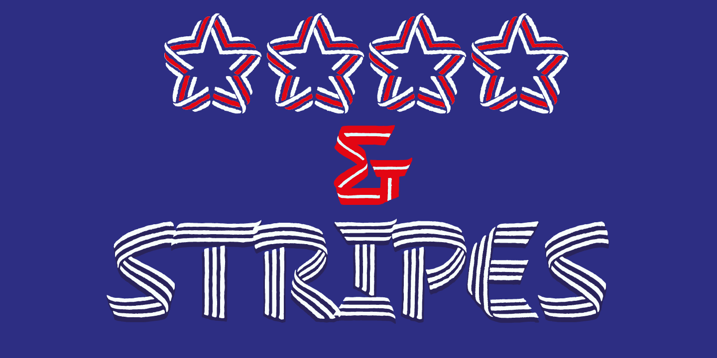 Stars and stripes of Colorado font