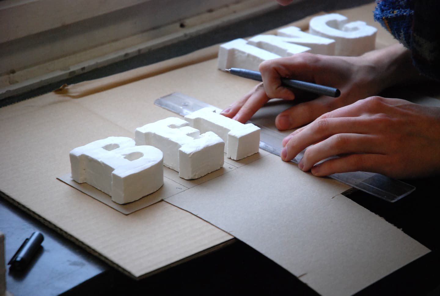 Type in ice workshop: 3-d letters