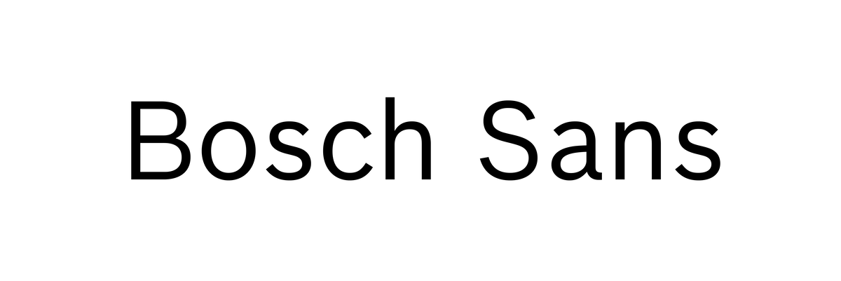 Sample of Bosch Sans Regular typeface