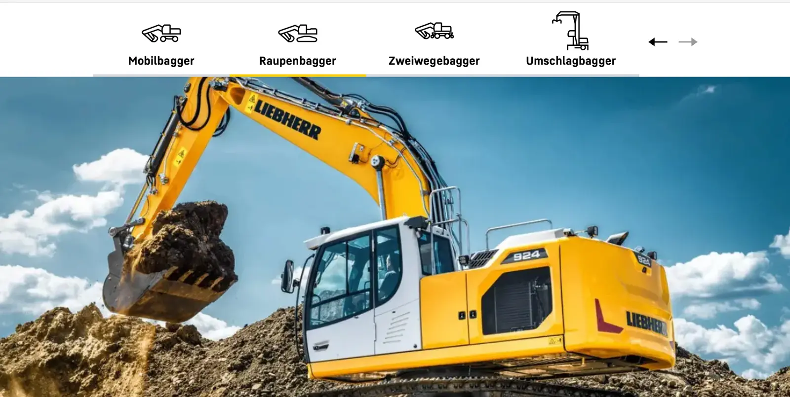 Sample icons from Liebherr icon set