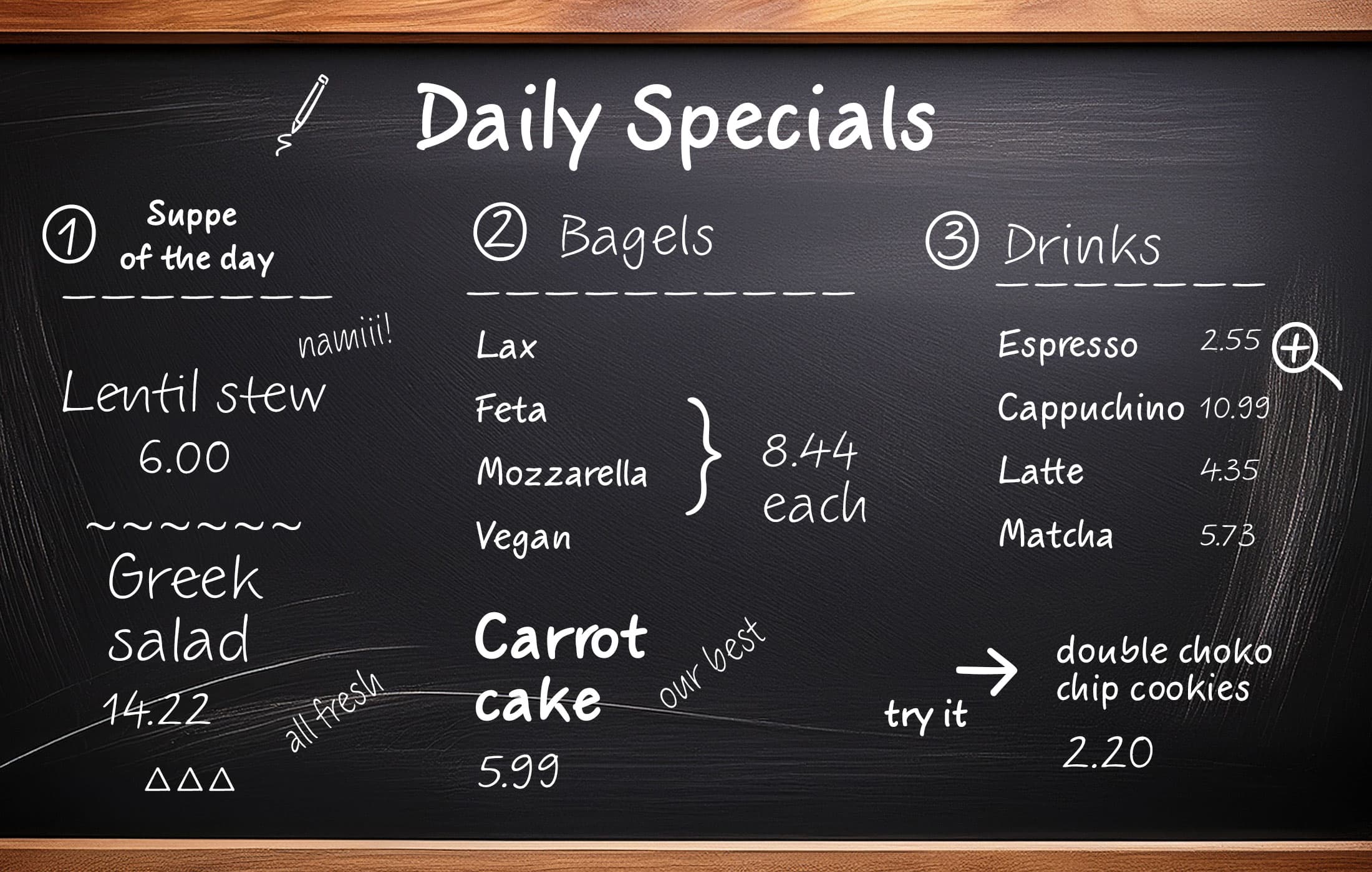 Menu using Filzer