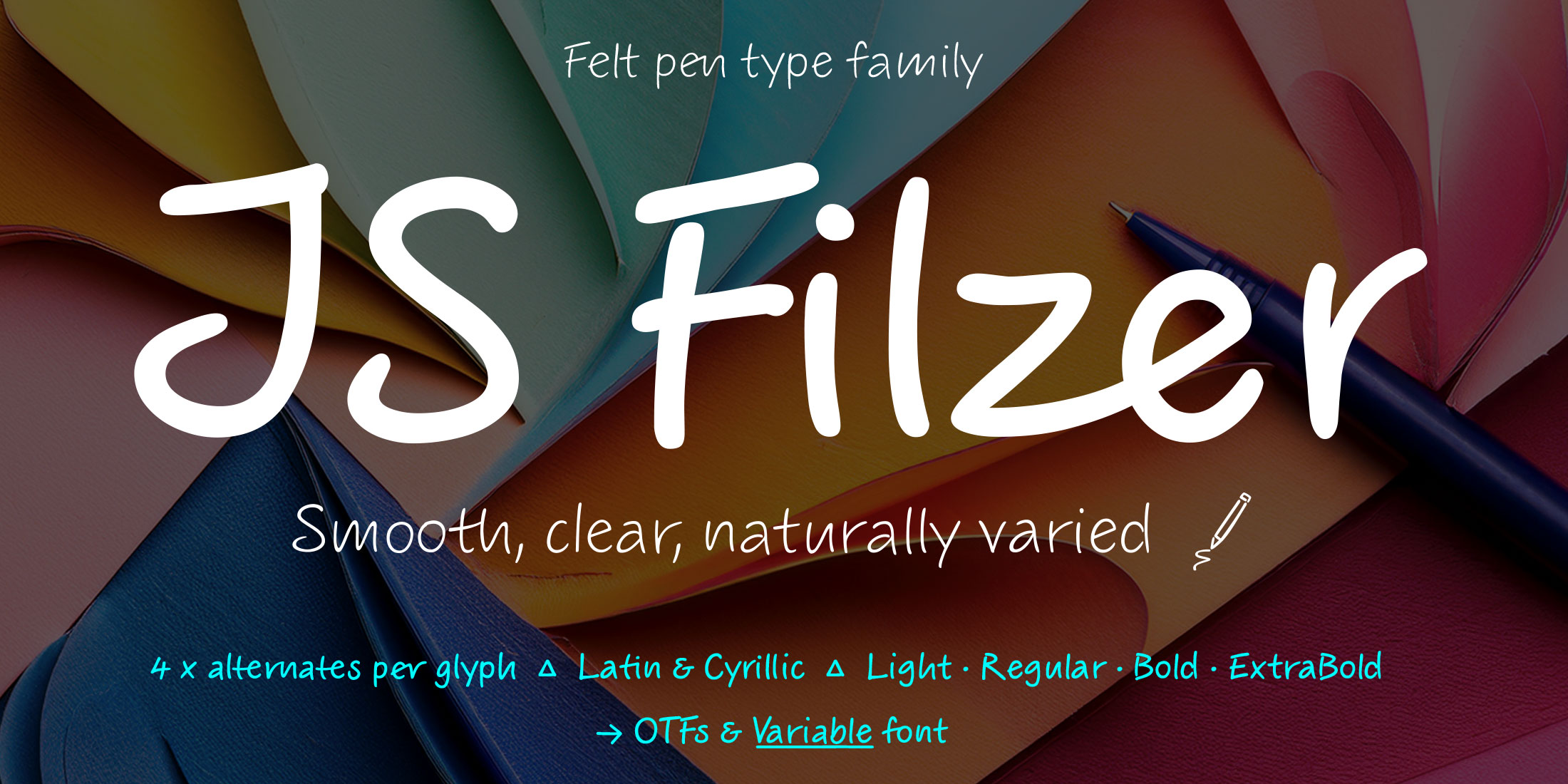 JS Filzer handwriting font family