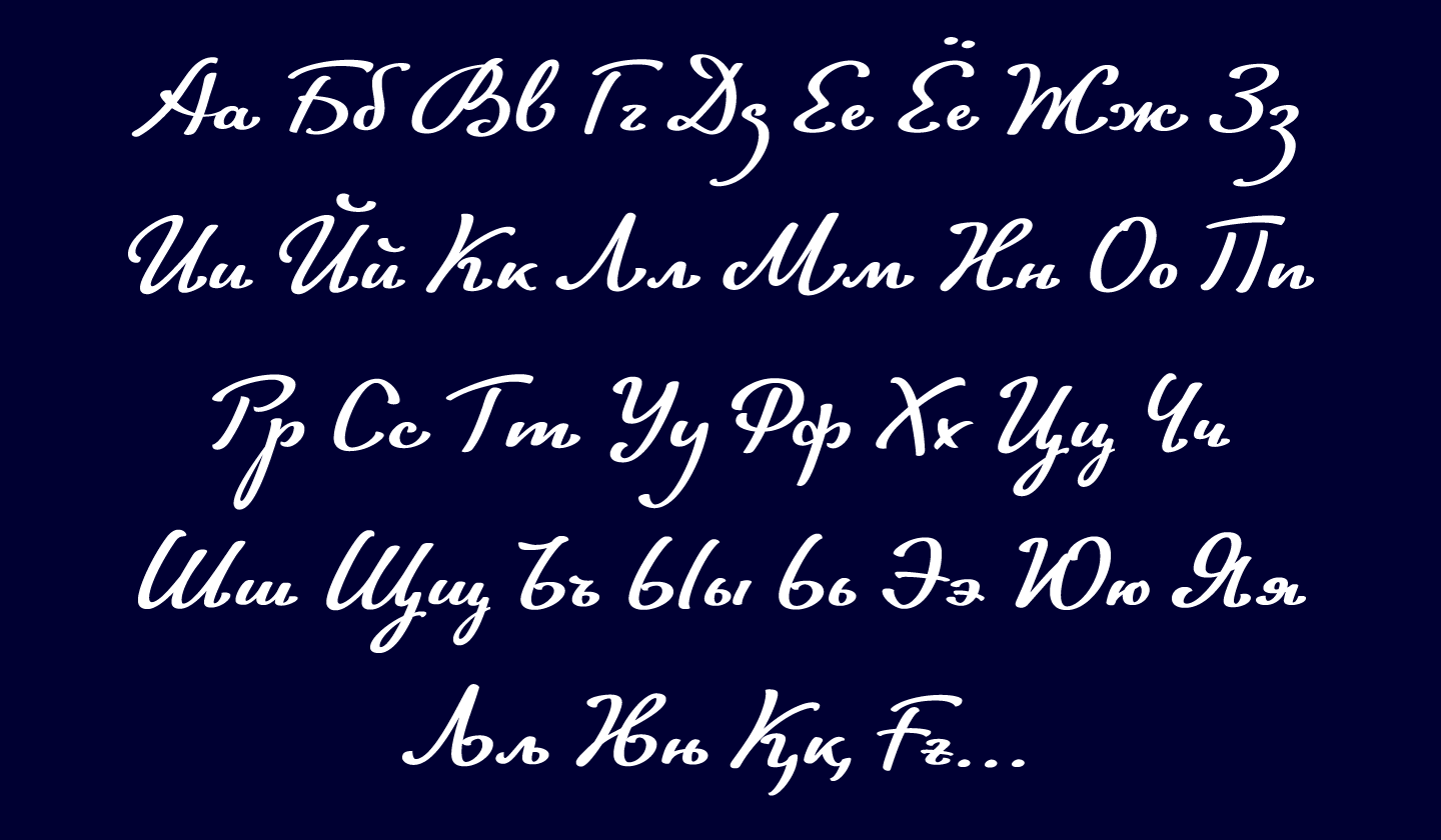 Basic Cyrillic character set