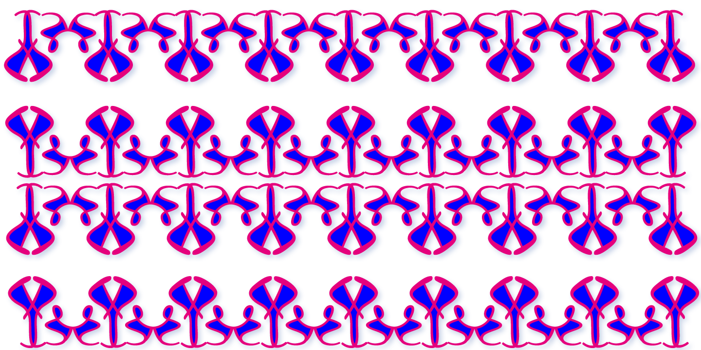 Josef K Patterns: ornaments made using letter R